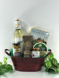 Wine and Gourmet Basket Davenport Florist - Same Day Flower Delivery - Flower Power 